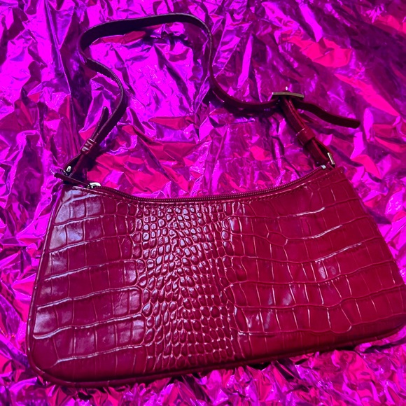 EXPRESS Burgundy (Genuine Leather) Handbag - Picture 1 of 3